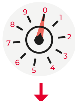 Dial de sensibilidad, del 0 al 9 — Sensor de movimiento B Mighty
